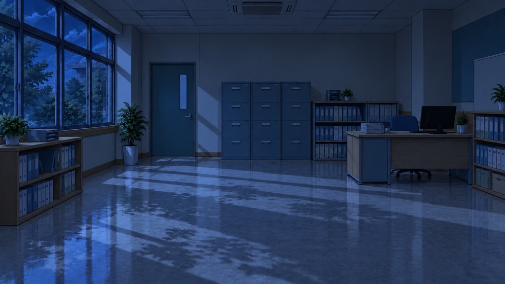 地方病院の日常と夜間探索背景|12場所×4状態・48枚|商用ゲーム利用可|AI生成