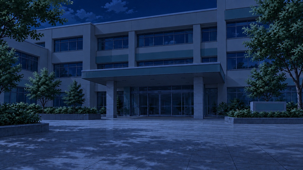 地方病院の日常と夜間探索背景|12場所×4状態・48枚|商用ゲーム利用可|AI生成