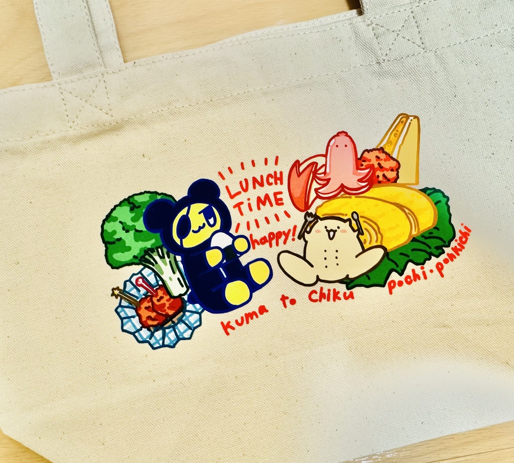 チクちゃんキャンパスランチトートバック
