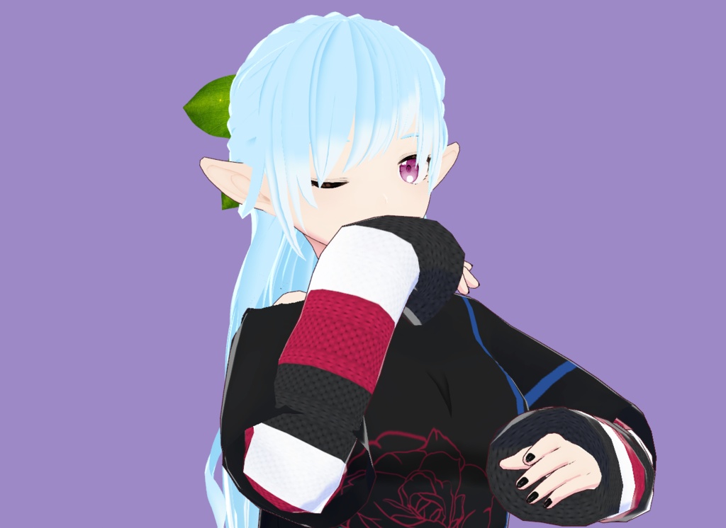 Project 02 - Modern Elf Girl. Ready to use 3d model VRM/ VRC/ MMD