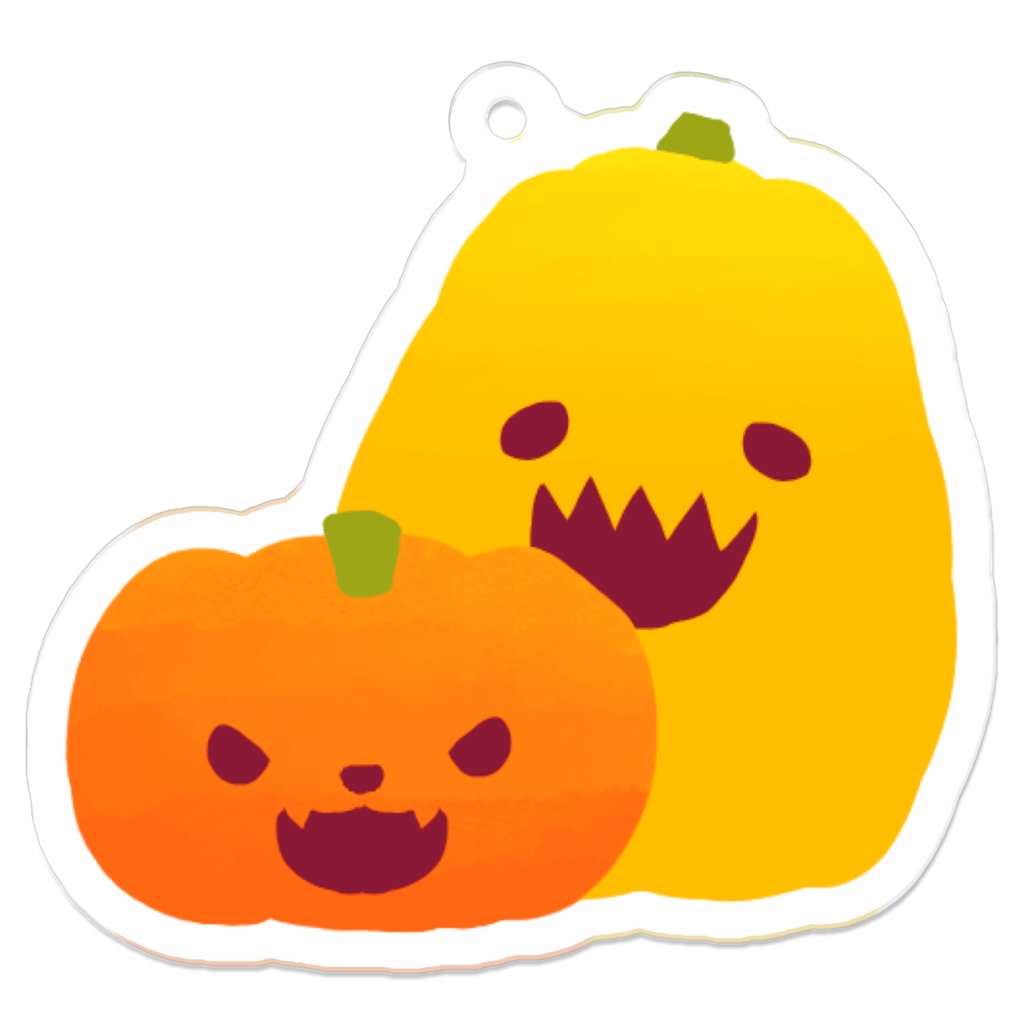秋 吊るし顔描かれカボチャ