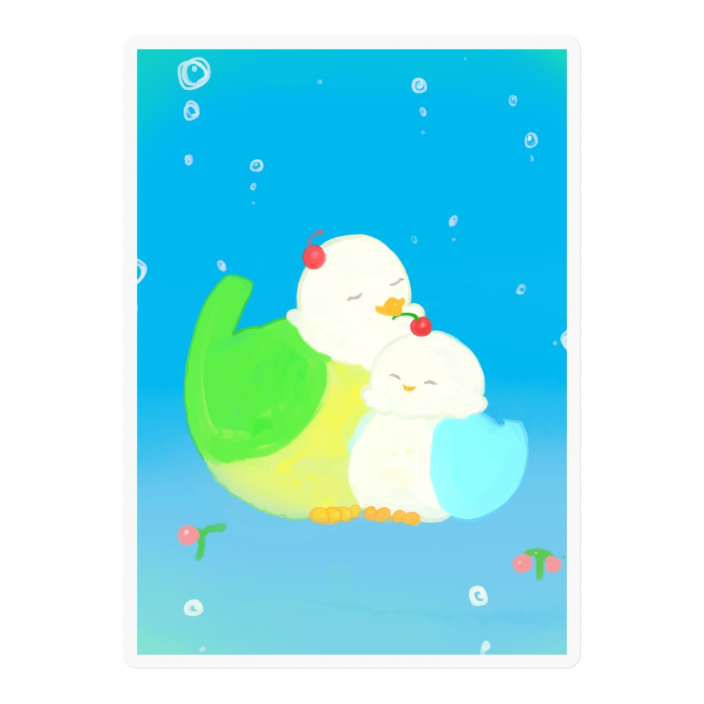 ソーダ鳥ステッカー