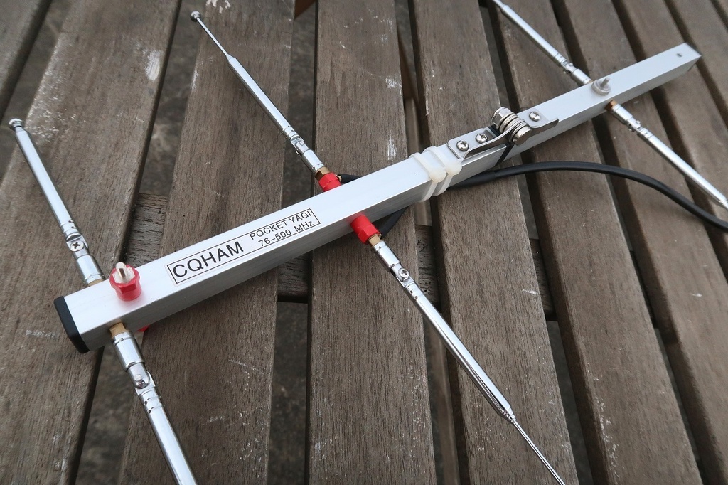 折りたたみポケット八木アンテナ(144M/430M送受信、FMラジオ・エアバンド受信対応)