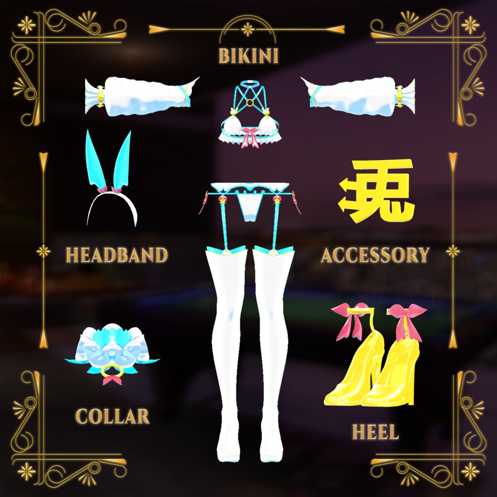 【セレスティア,Selestia】フリルバニービキニ ( Frilly Bunny Bikini )