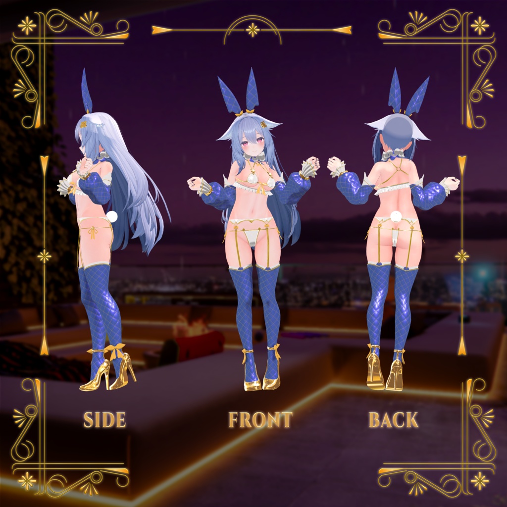 【桔梗、Kikyo】フリルバニービキニ ( Frilly Bunny Bikini )