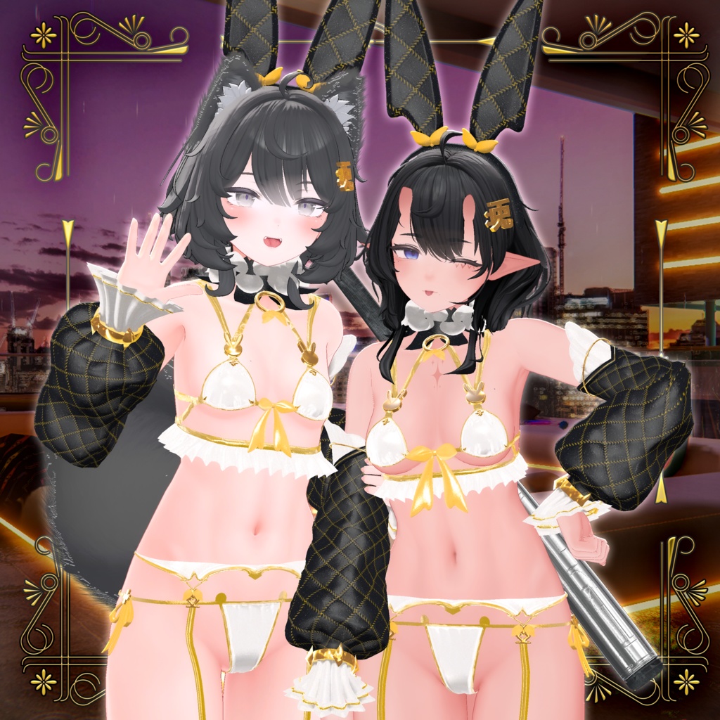 【7アバター対応】フリルバニービキニ ( Frilly Bunny Bikini ) VOL.2 (Ver1.0.2)