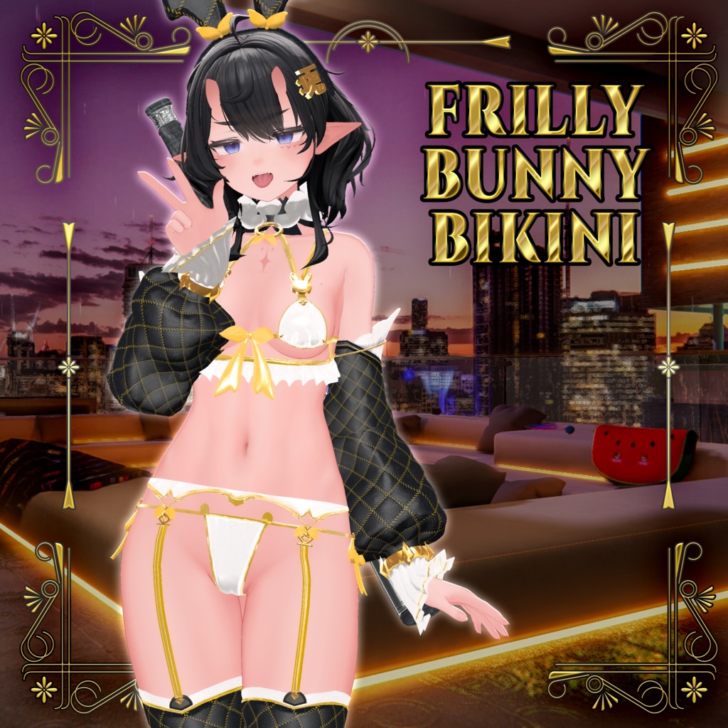 【7アバター対応】フリルバニービキニ ( Frilly Bunny Bikini ) VOL.2 (Ver1.0.2)