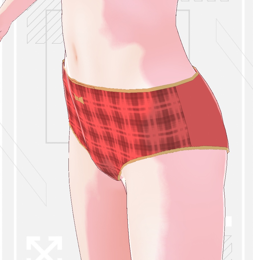 【VRoidStudio】組み合わせショーツC 色変え可