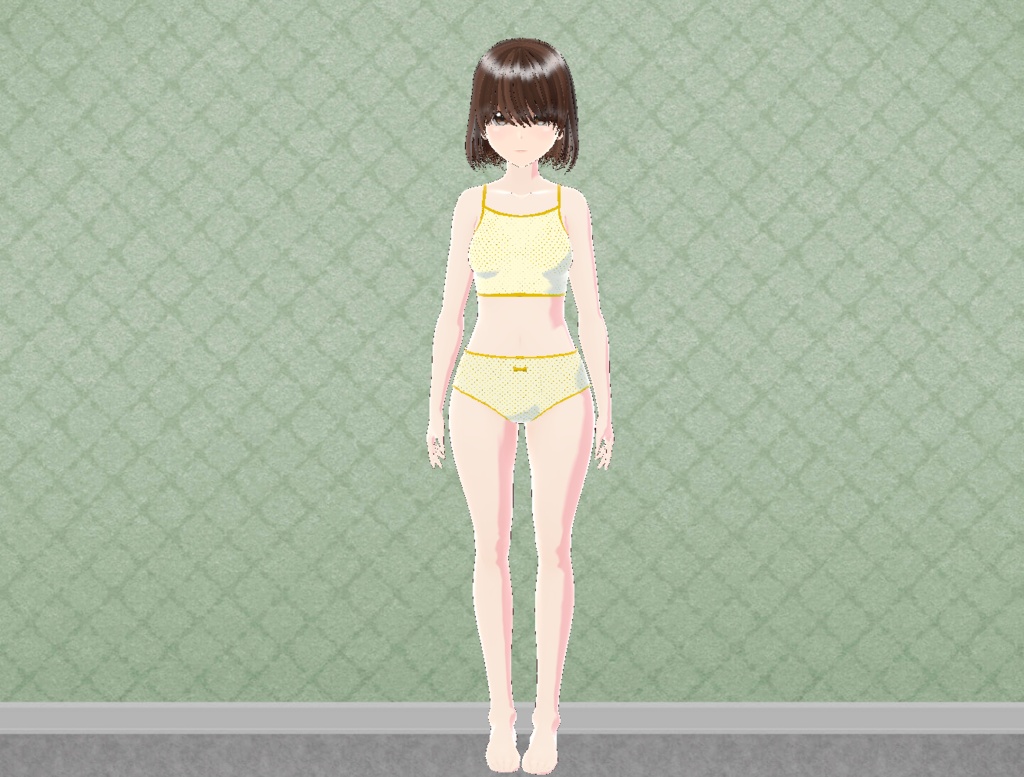 無料配布 モブ絵ちゃん【.vroid形式あり】