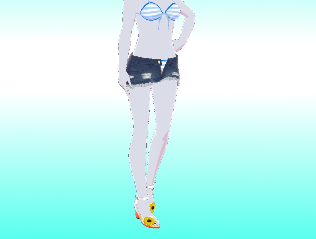 前開きショーパン（.vroidファイル）