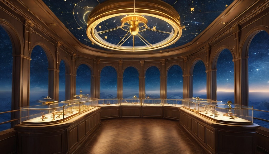 【幻想背景】天体儀と宙の記録室(1400:800px)|アトリエmiaRA