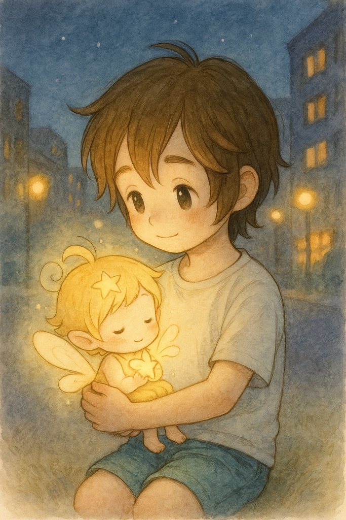 絵本『よるのほし、ひとつぶ』|文・絵:そらや&きや(みあり綴)