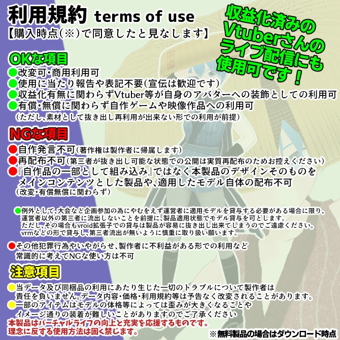 【VRoid】渡世人ぽい旅装束と三度笠