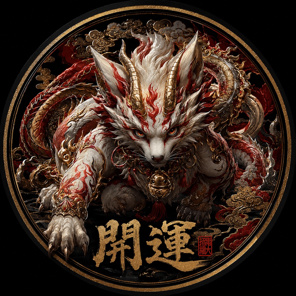     Kaiun Shinju Byakko – Guardian of Fortune | Mythic Wagara Studio