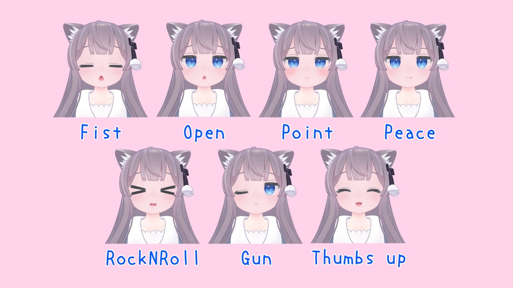 【Free】目と口を別々に変えられる、ミルクちゃんの表情セット(FX有り)