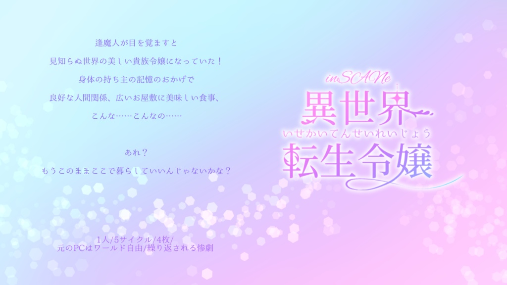 インセインシナリオ「異世界転生令嬢」