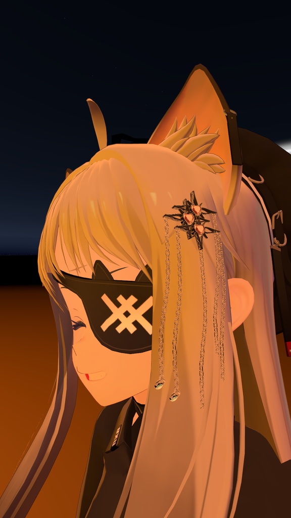 ゴシックな髪飾り