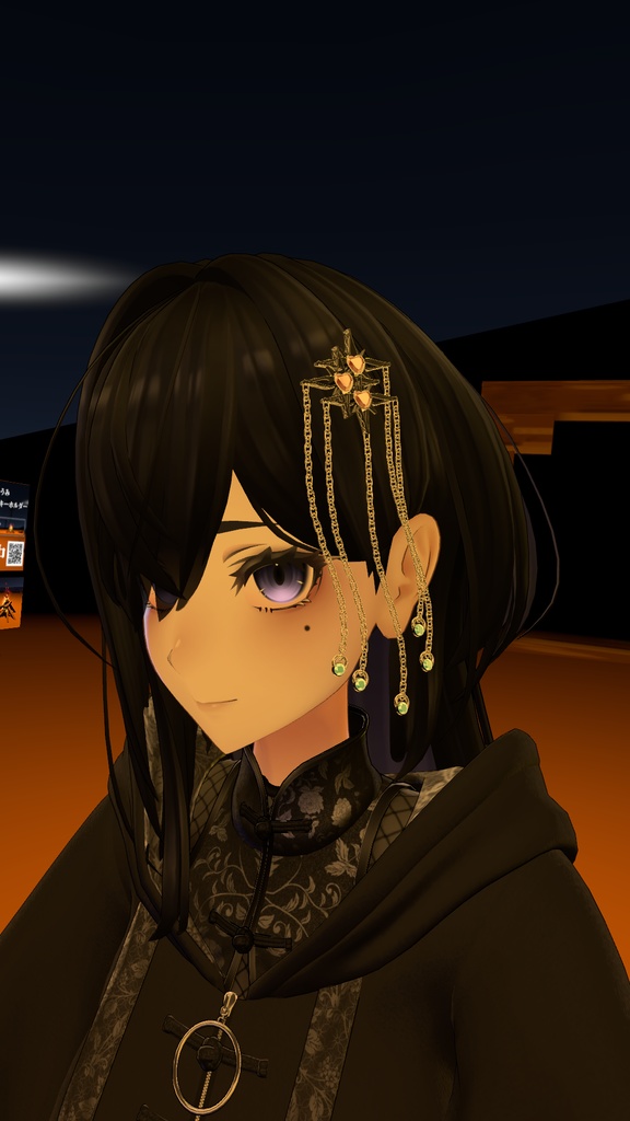 ゴシックな髪飾り