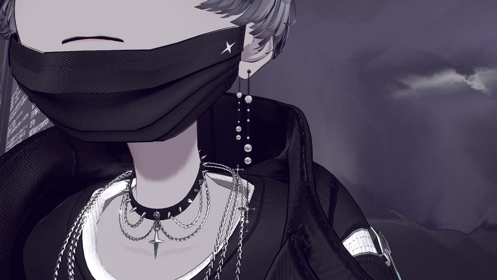 Gothicな十字架ピアス