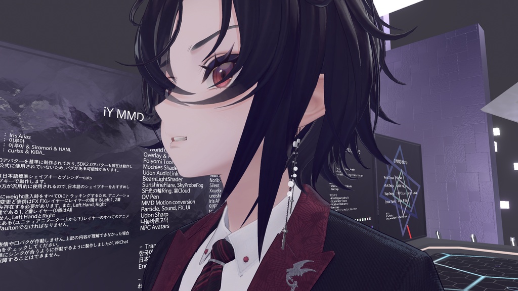 Gothicな十字架ピアス