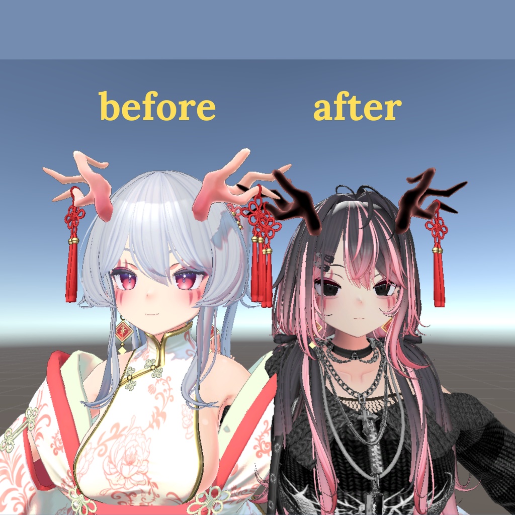 病みかわ!Feilong(フェイロン)専用表情アニメーション+Make.Eyeテクスチャ