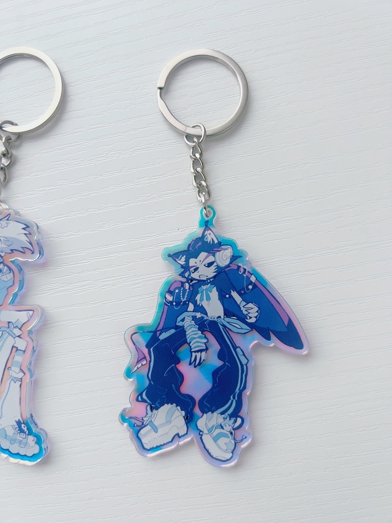 オーロラ🩵きらきらアクリルキーホルダー ハスク