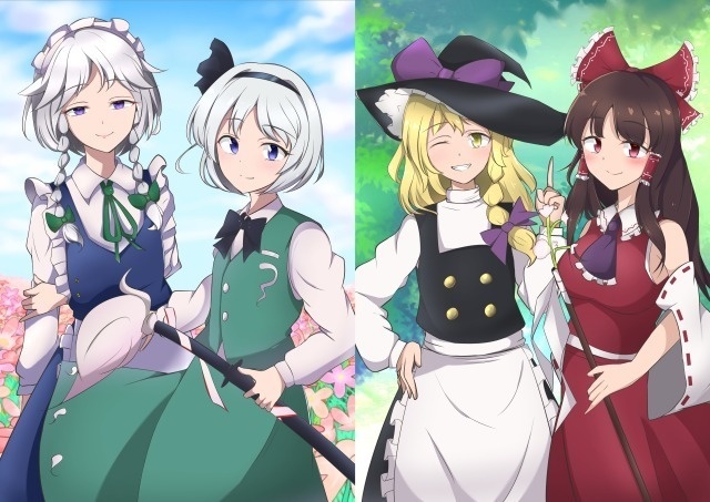 霊夢＆魔理沙・妖夢＆咲夜 A4クリアファイル