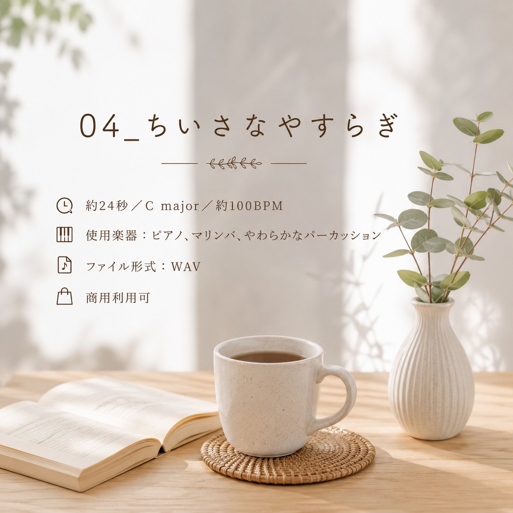 【商用利用可BGM】04_ちいさなやすらぎ