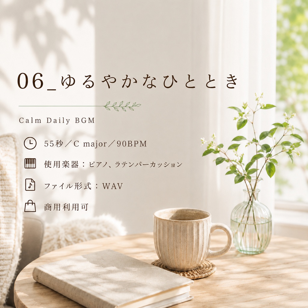 【商用利用可BGM】06_ゆるやかなひととき