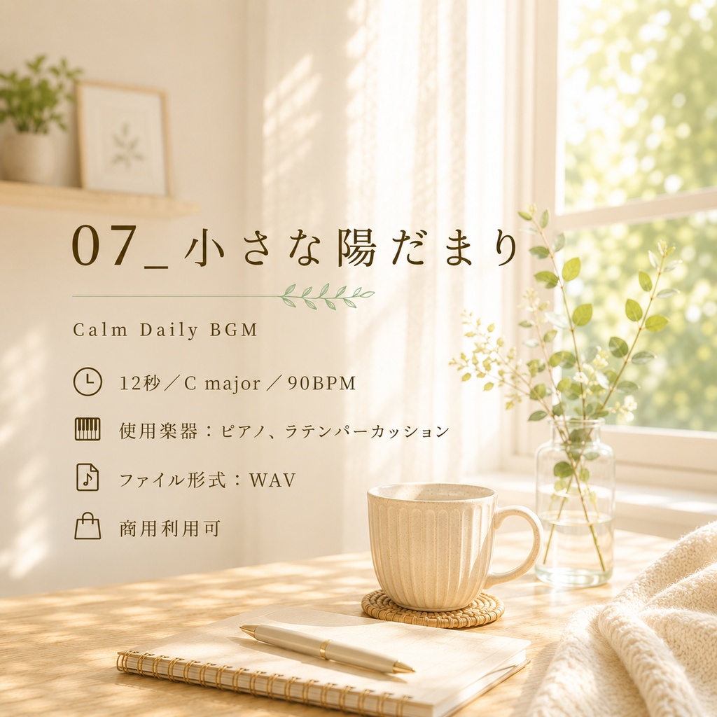 【商用利用可BGM】07_小さな陽だまり