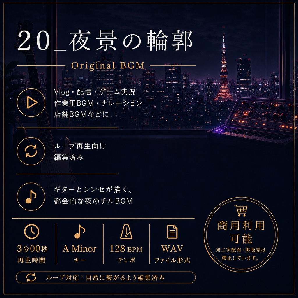 【商用利用可BGM】20_夜景の輪郭