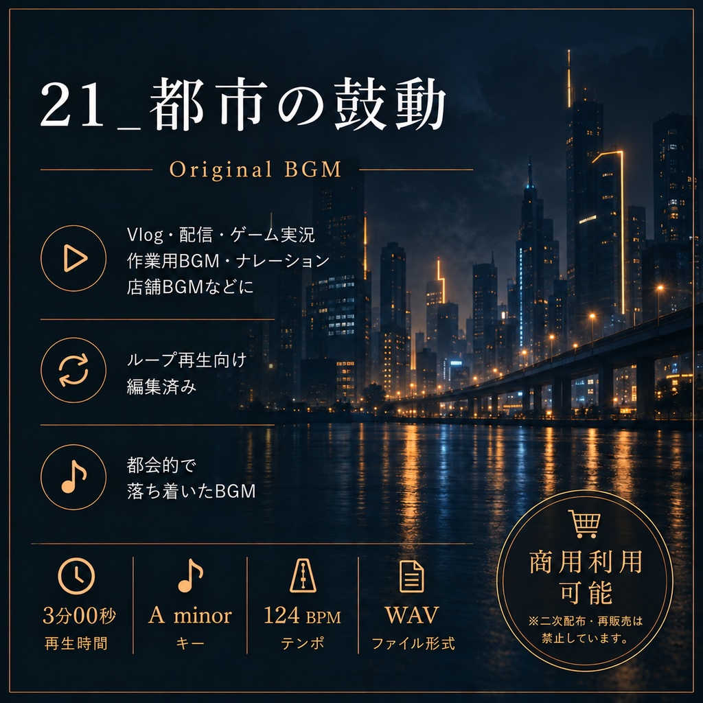 【商用利用可BGM】21_都市の鼓動