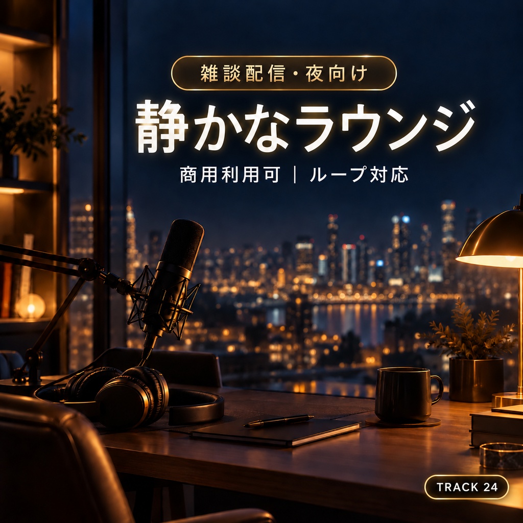 【雑談配信・夜向け｜商用利用可】静かなラウンジ｜会話を邪魔しないBGM｜Track 24