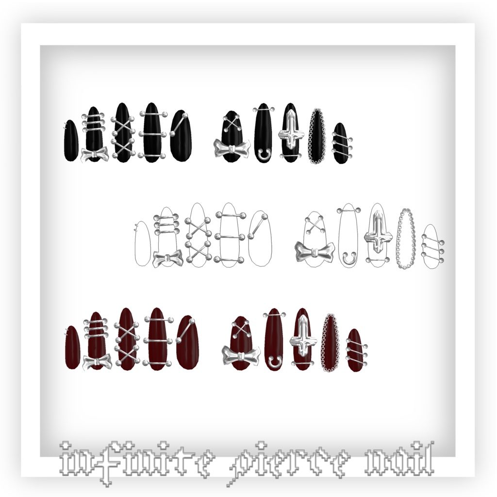 【4アバター対応】infinite pierce nail