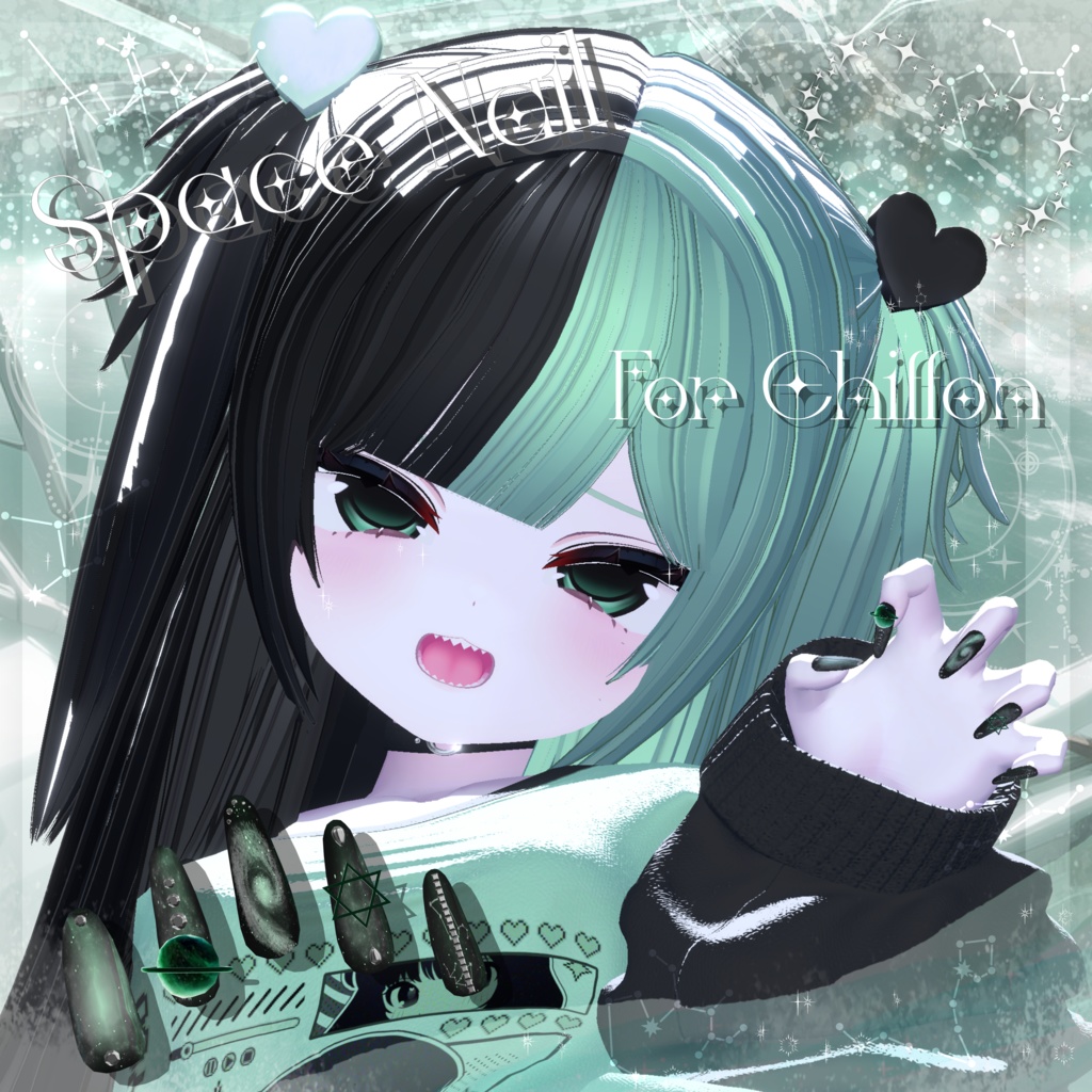 【7アバター対応】Space Nail