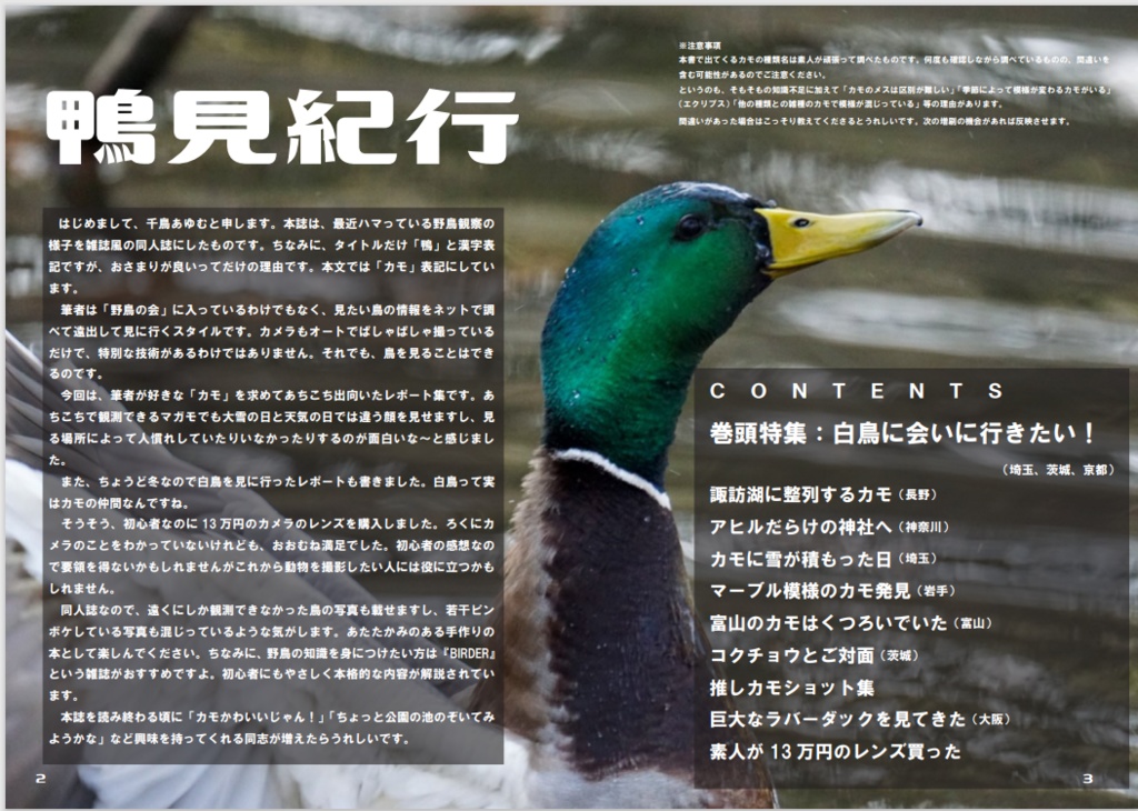 鴨見紀行(郵送版)