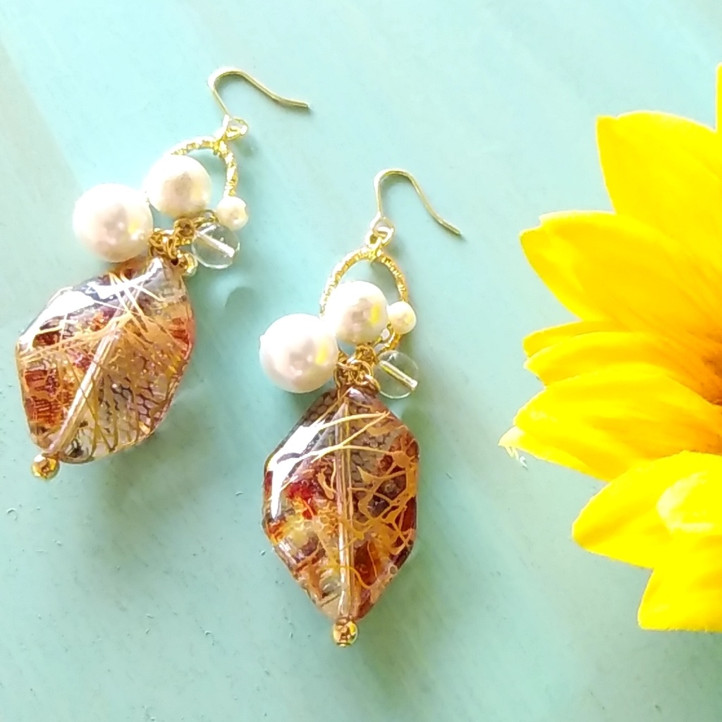 【●】囚われのパルマ(ひまわり)イメージピアス・イヤリング