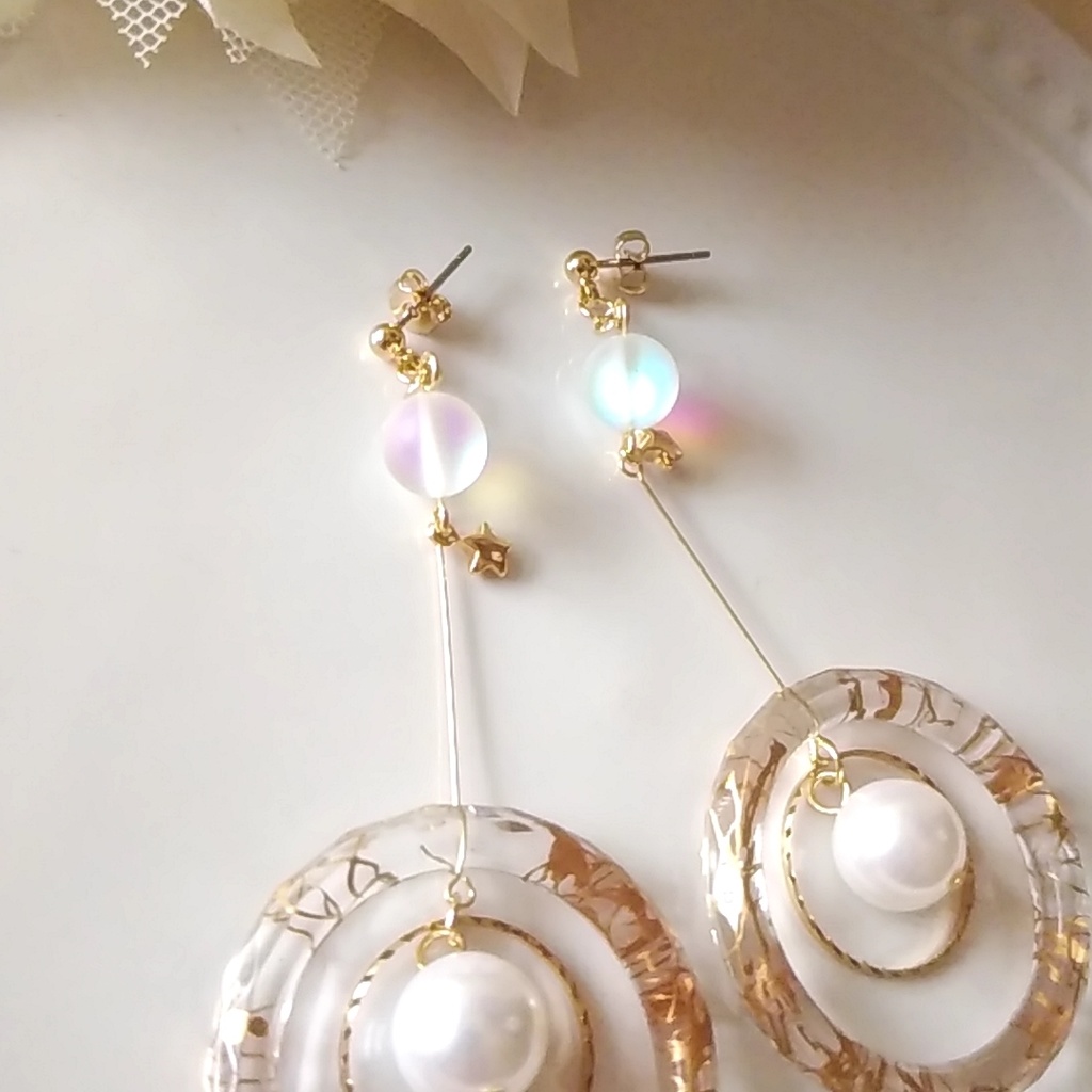 【&】朝露月のwaltz ピアス・イヤリング