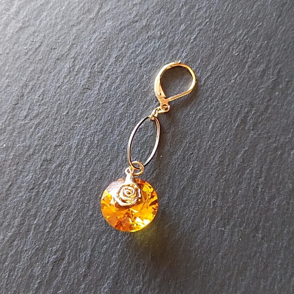 【&】Rose Heart 片耳ピアス・イヤリング