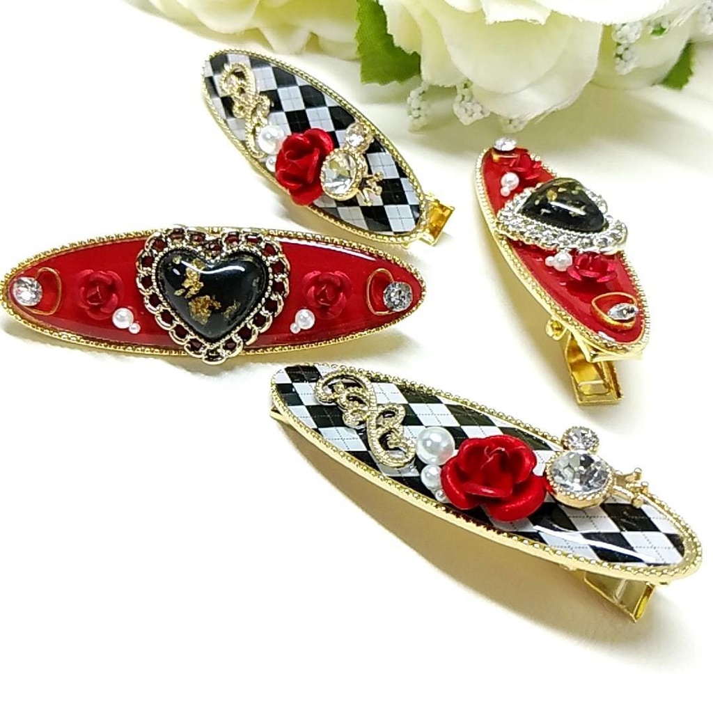 【◆B2】ツイステ ハーツラビュル寮イメージヘアクリップ