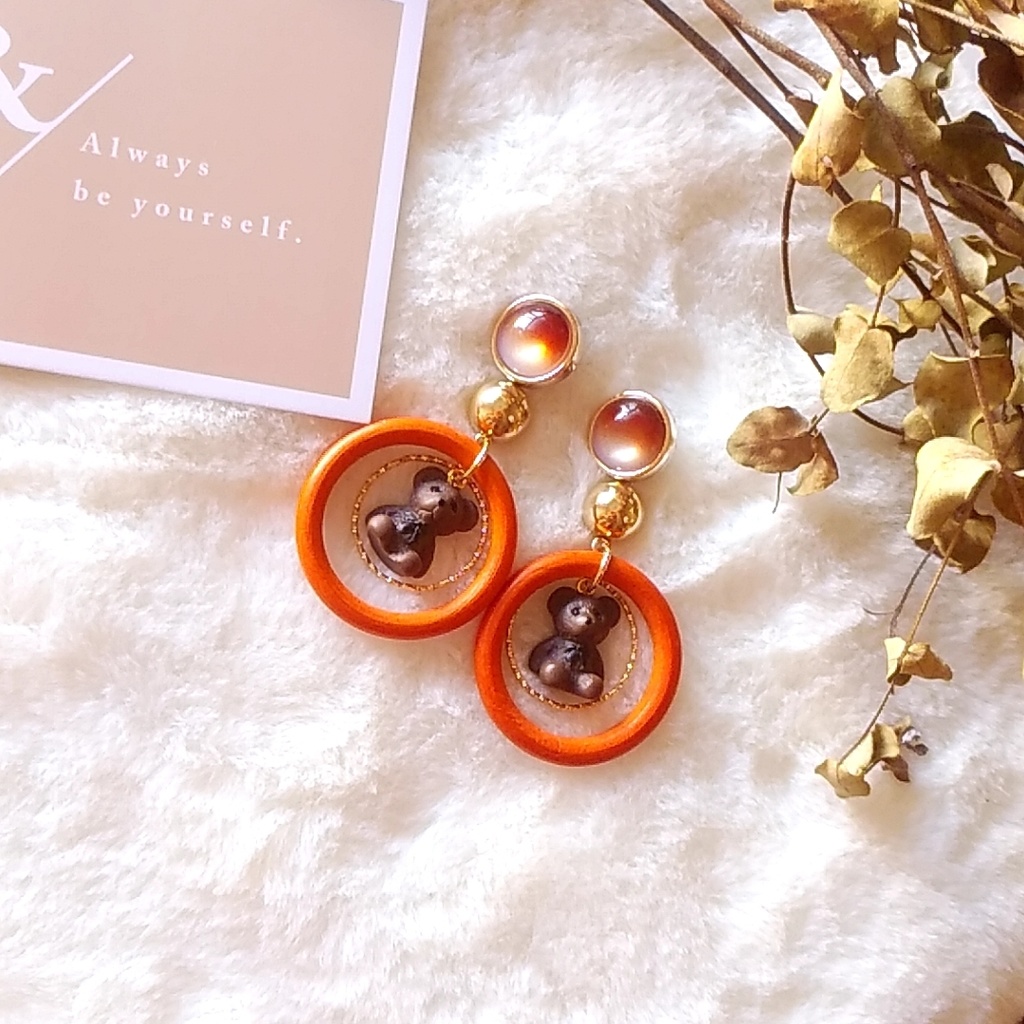 【&2点限定】ある陽のクマたん ピアス・イヤリング