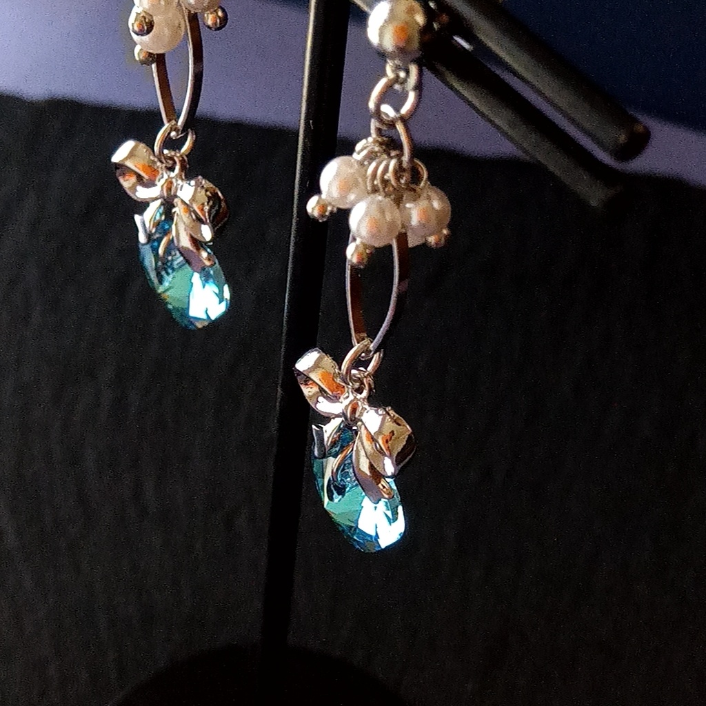 【◆限定2点】水色ハートのピアス・イヤリング