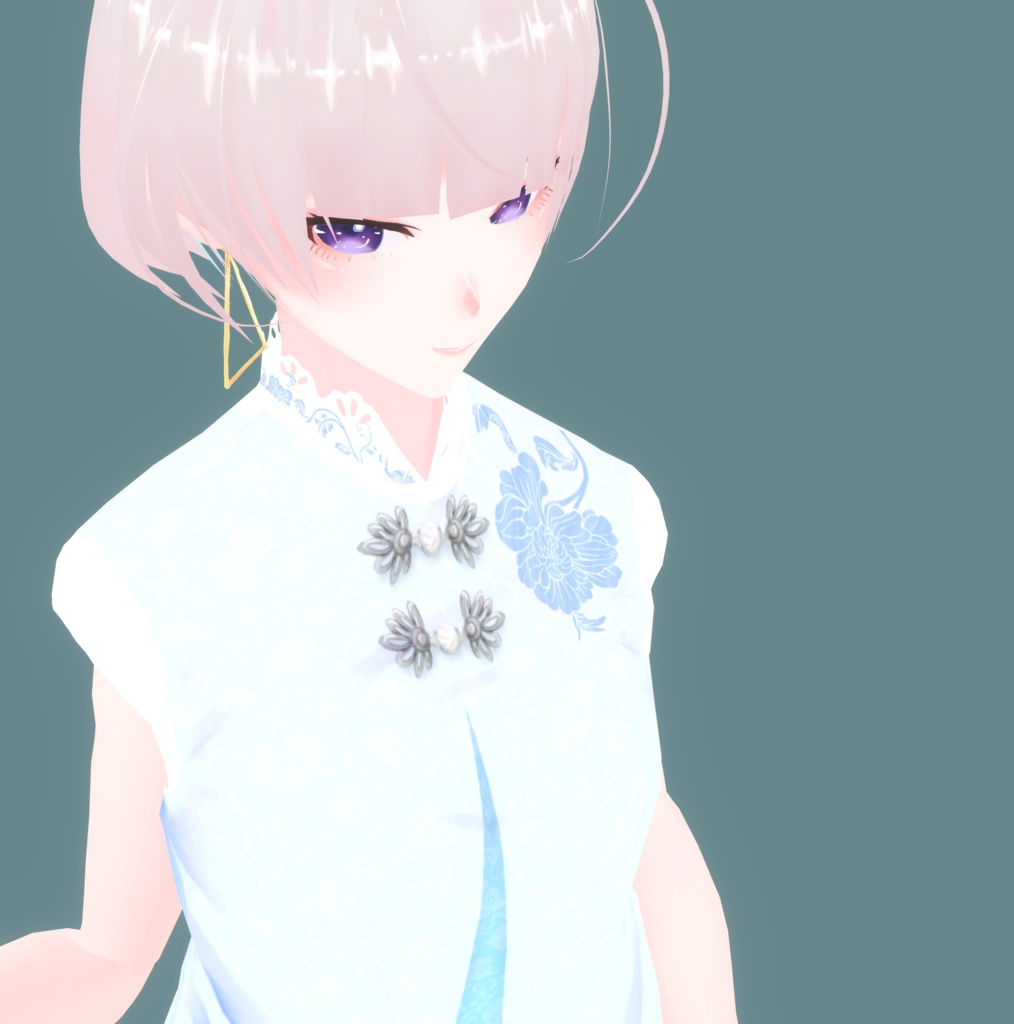 《無料版有》シノワズリワンピース《VRoid》