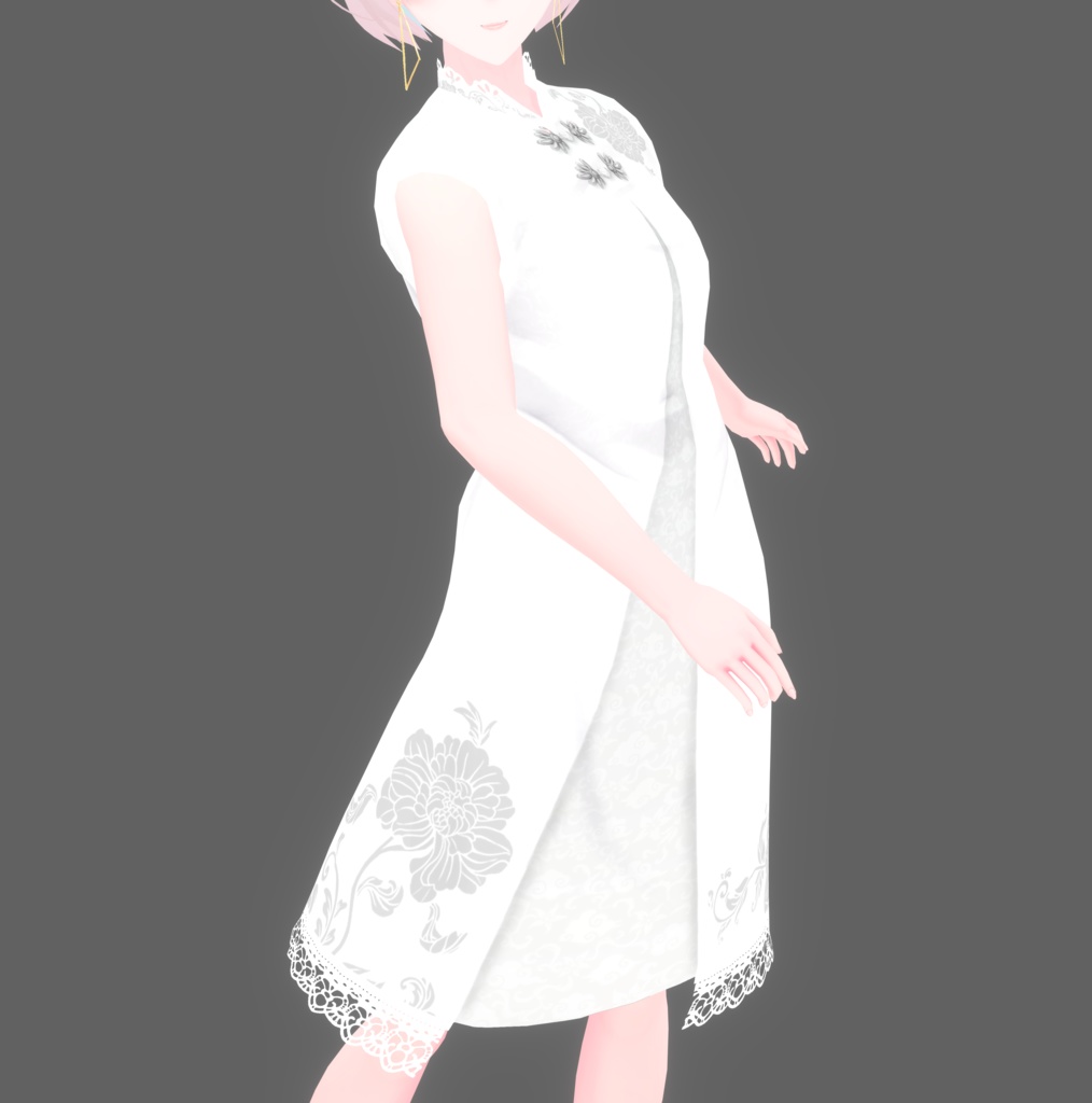 《無料版有》シノワズリワンピース《VRoid》