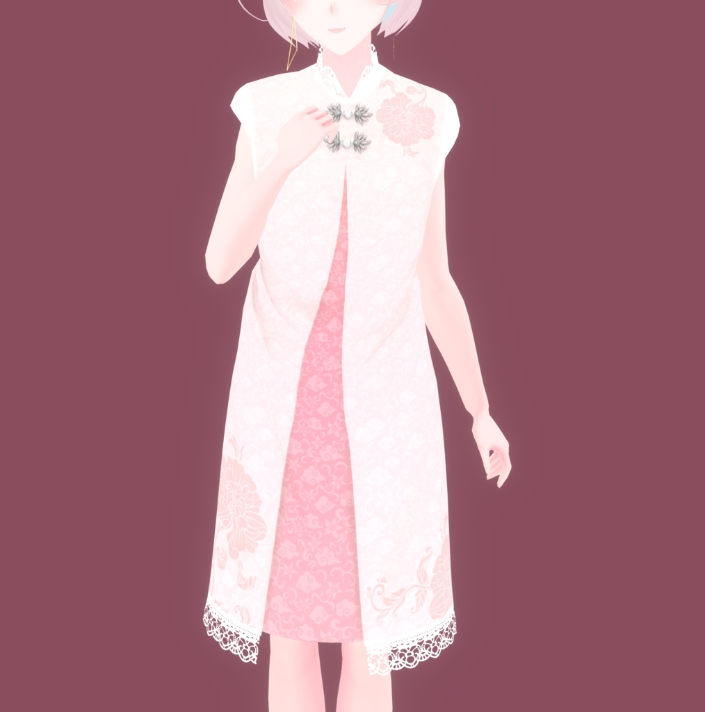 《無料版有》シノワズリワンピース《VRoid》