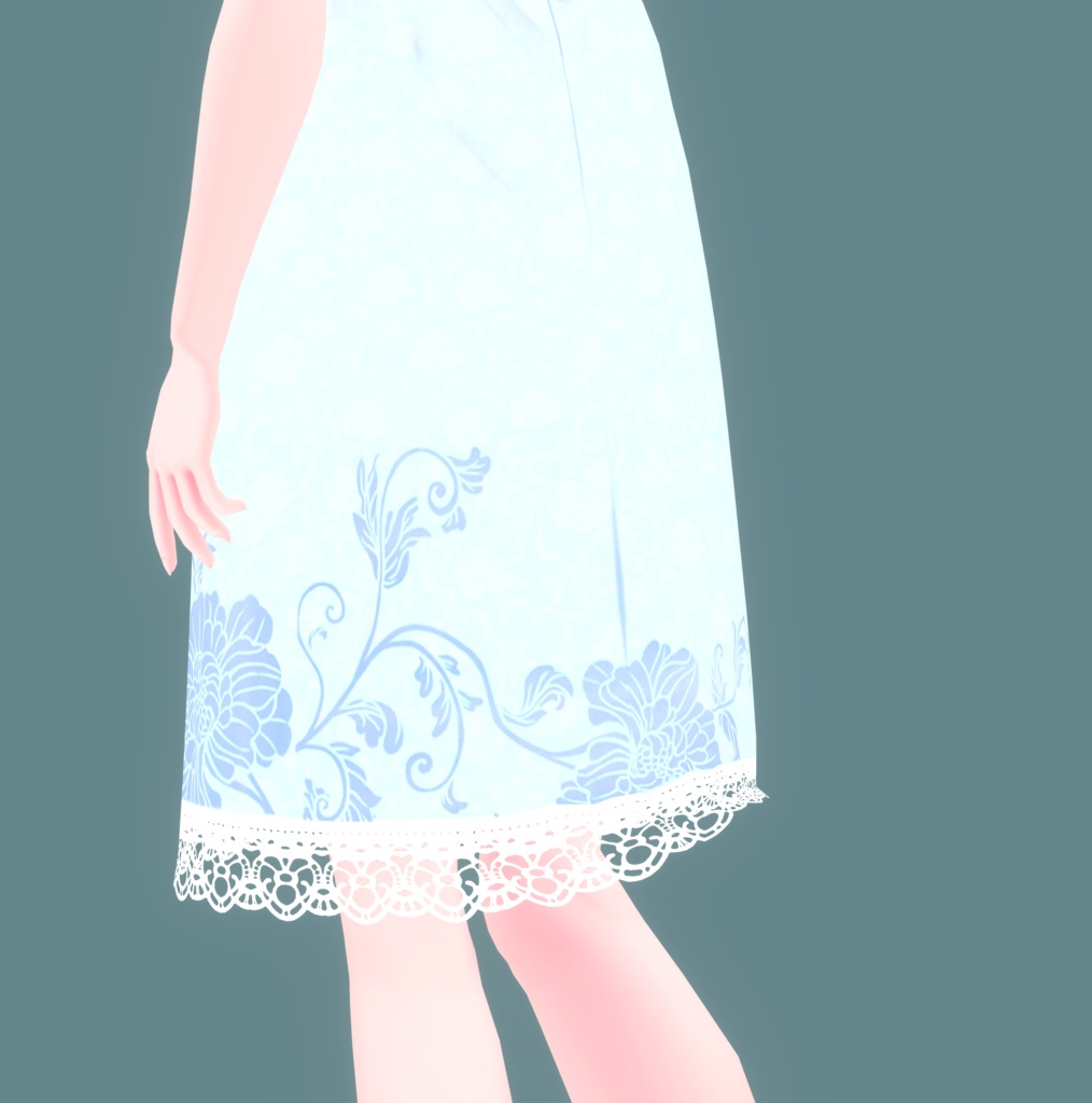 《無料版有》シノワズリワンピース《VRoid》