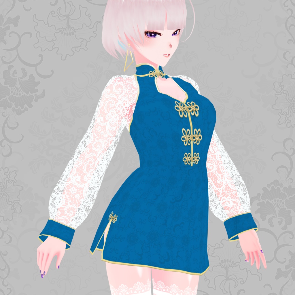 《無料版有》レースミニチャイナ《VRoid》