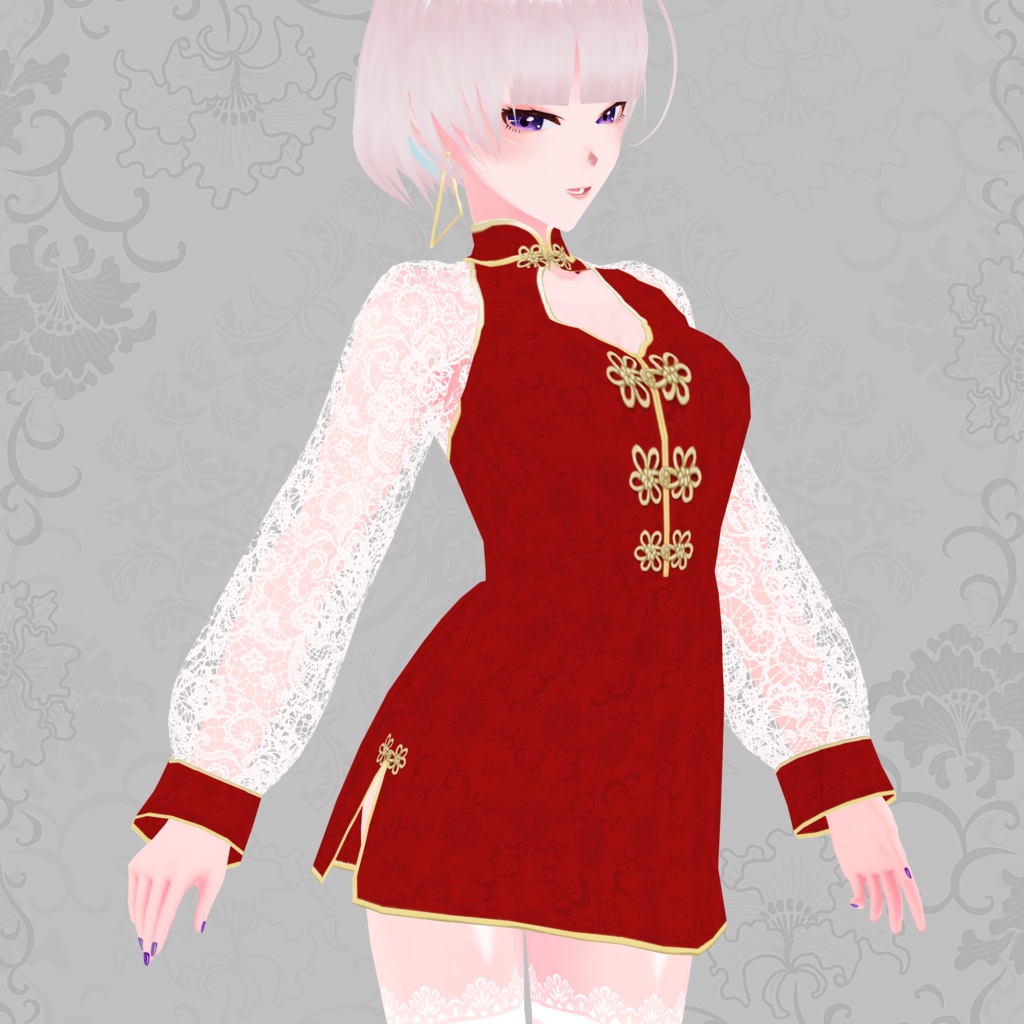 《無料版有》レースミニチャイナ《VRoid》