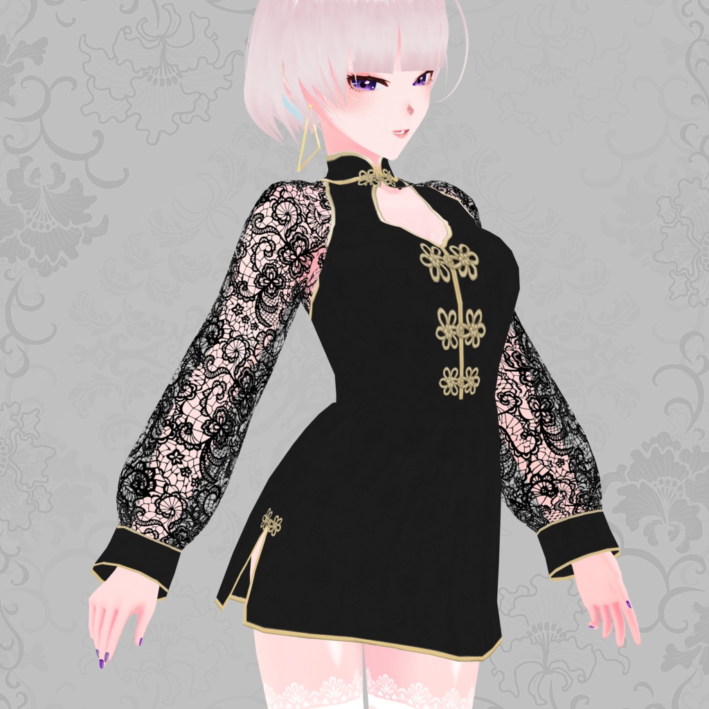 《無料版有》レースミニチャイナ《VRoid》