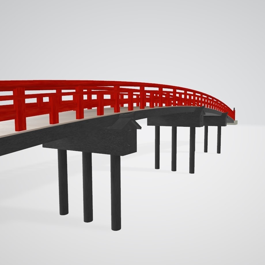 FBXモデル「和風の橋」